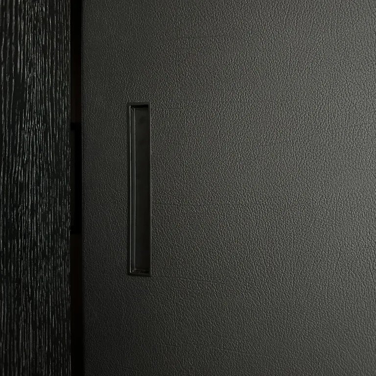Custom interior doors project in Black Textured Flush Door Recessed Handle by RPGroup