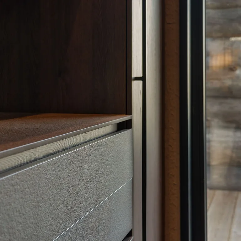 Turnkey custom furniture project in Custom Cabinet Drawer Detail Closeup by RPGroup